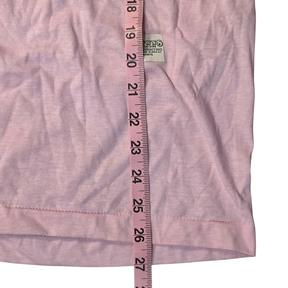 Vtg 1989 Screen Stars Ultraflight Flight Farm Pink Graphic T-Shirt Large Retro - Picture 5 of 8